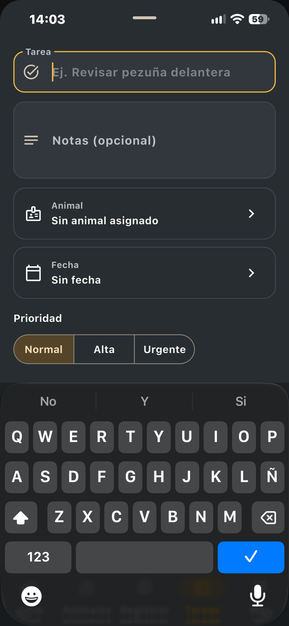 Nueva tarea